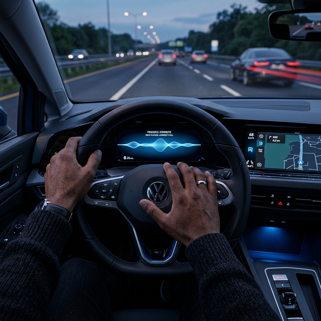 Driver Steering Wheel showing calm, relaxed wave pattern