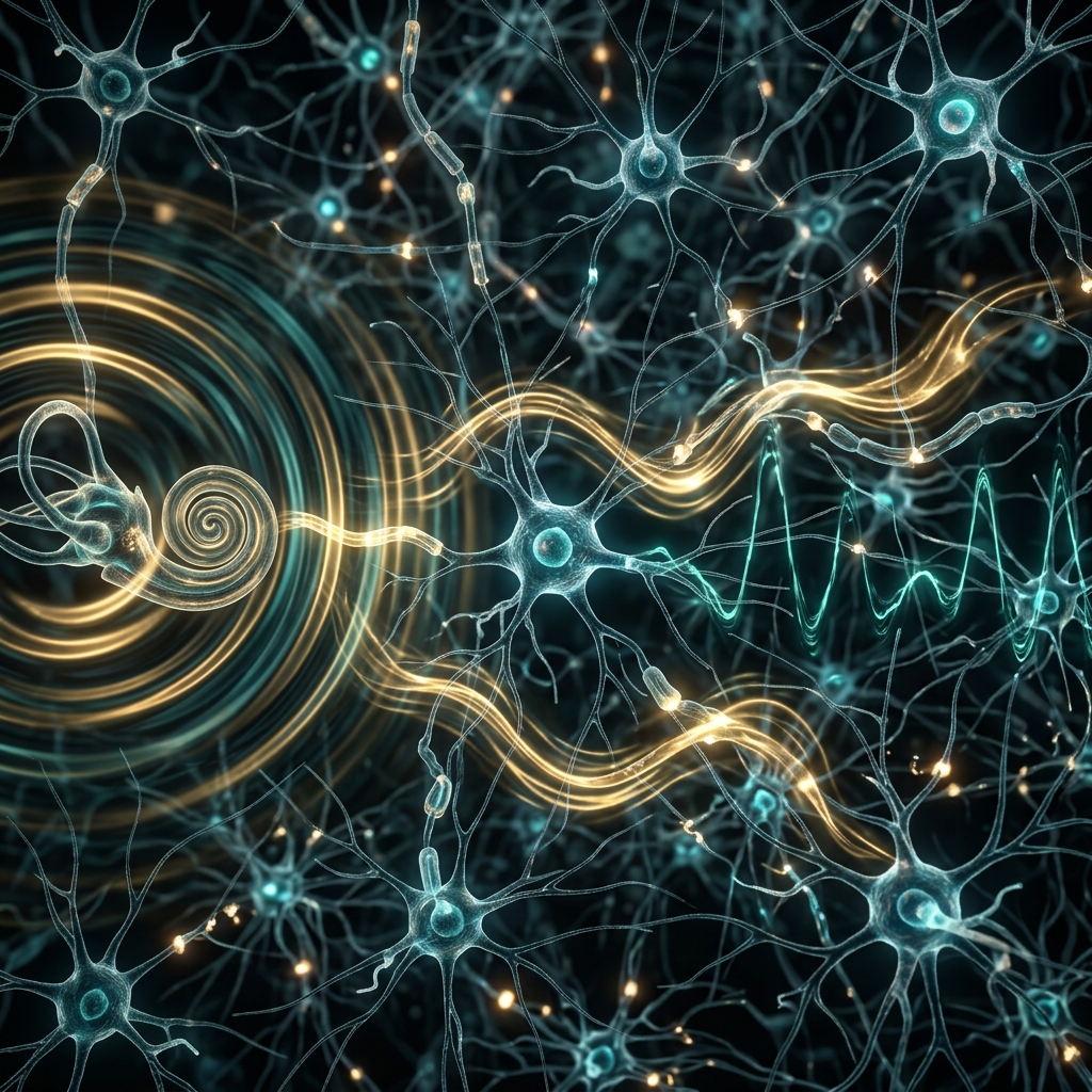 Ondes d'entraînement auditif guidant les fréquences neuronales