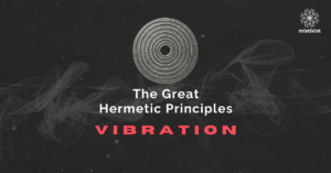 Vibrant abstract energy waves and glowing light patterns symbolizing the Hermetic Principle of Vibration, representing how thoughts and emotions create energetic frequencies that influence reality.